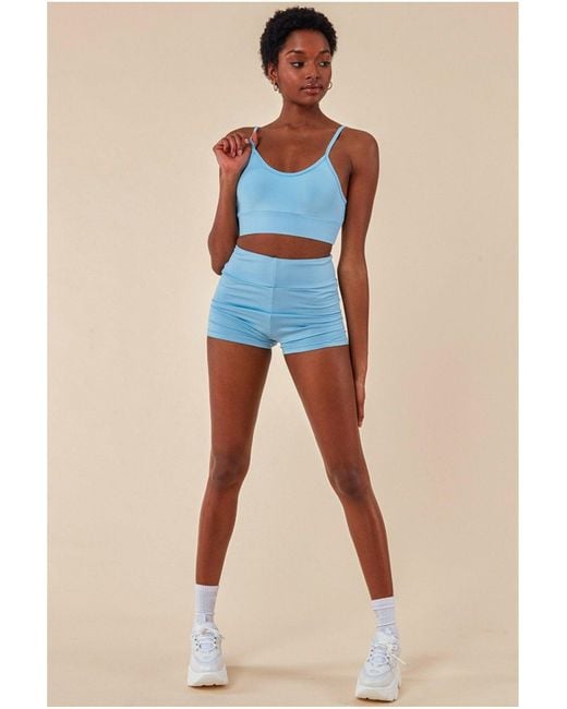Cosmochic Blue Cropped Bralette & Cycle Short Set