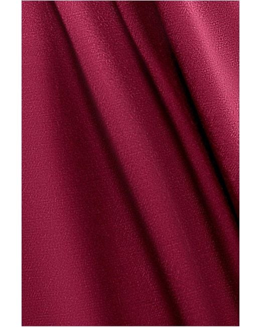 Goddiva Pink Satin Viscose Front Wrap Midi