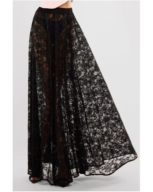 Goddiva Black Front Pleated Wrap Off The Shoulder Corset With Lace A-Line Skirt With Scarf & Gloves