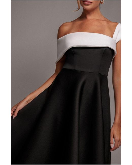 Goddiva Multicolor One Shoulder A Line Midi Dress