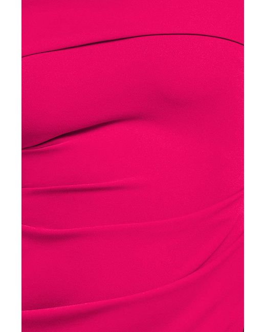 Goddiva Pink Off The Shoulder Pleated Waist Maxi Dress