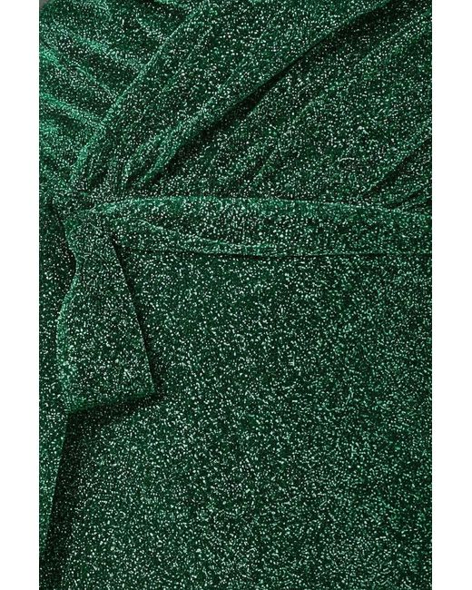 Goddiva Green Wrap Style Spaghetti Strap Maxi With Split