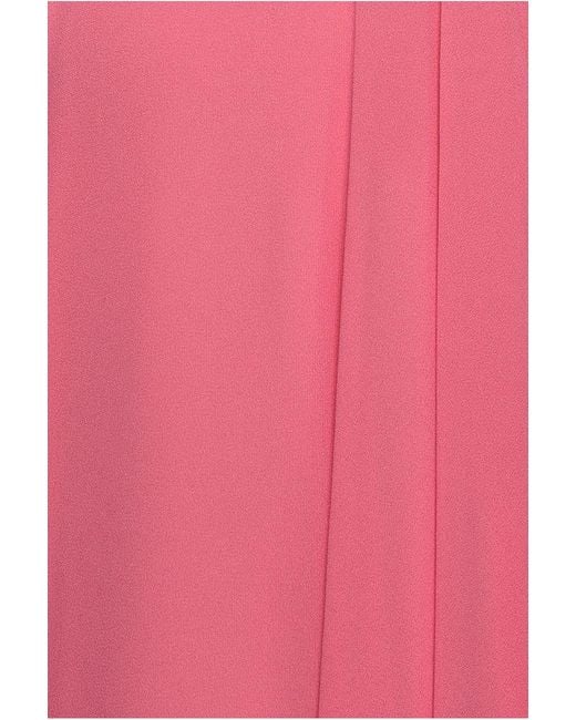Goddiva Pink Cowl Neck A-Line Chiffon Maxi Dress