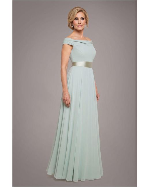 Goddiva Multicolor Cowl Neck Chiffon Maxi Dress