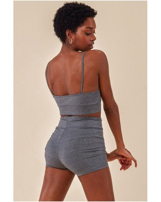 Cosmochic Natural Cropped Bralette & Cycle Short Set