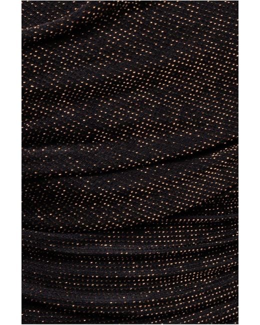 Goddiva Multicolor Sparkle Lurex Cowl Neck Off The Shoulder Maxi Dress