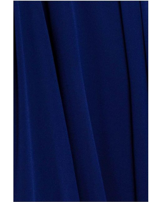 Goddiva Blue Cowl Neck Chiffon Maxi Dress