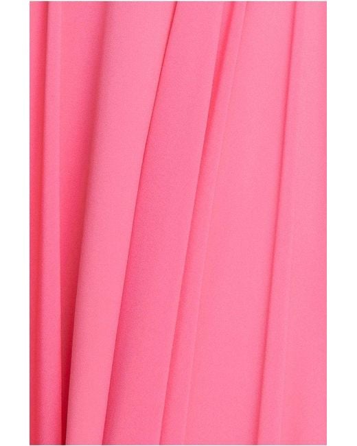 Goddiva Pink Cowl Neck A-Line Chiffon Maxi Dress
