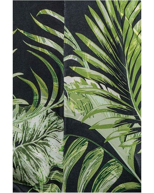 Goddiva Green Tropical Print Jumpsuit