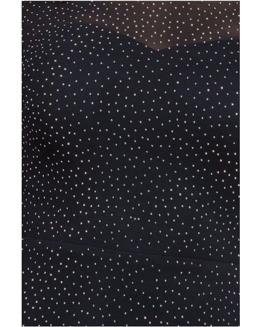 Goddiva Gray Hotfix Diamante Mesh A-Line Long Sleeve Maxi Dress