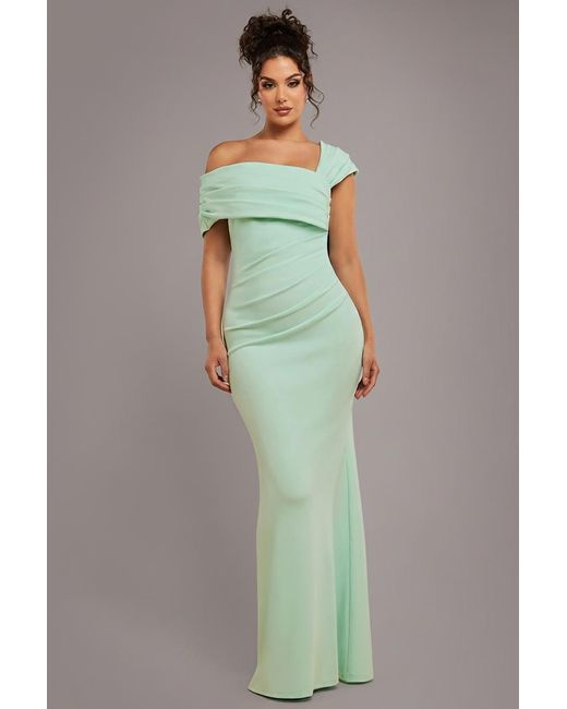 sachin and babi light blue dress Green Taffeta Partywear Long Gown main image 1