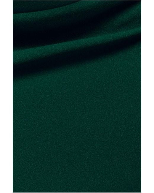 Goddiva Green Chiffon Cuffed Balloon Sleeve Scuba Maxi Dress
