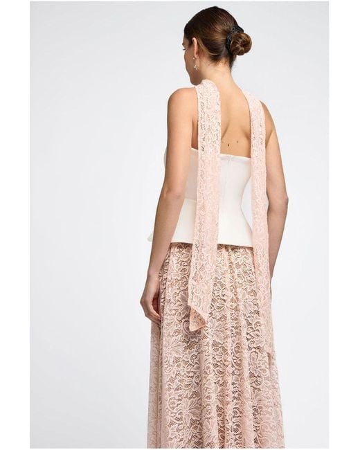 Goddiva Natural Floral Lace Scarf