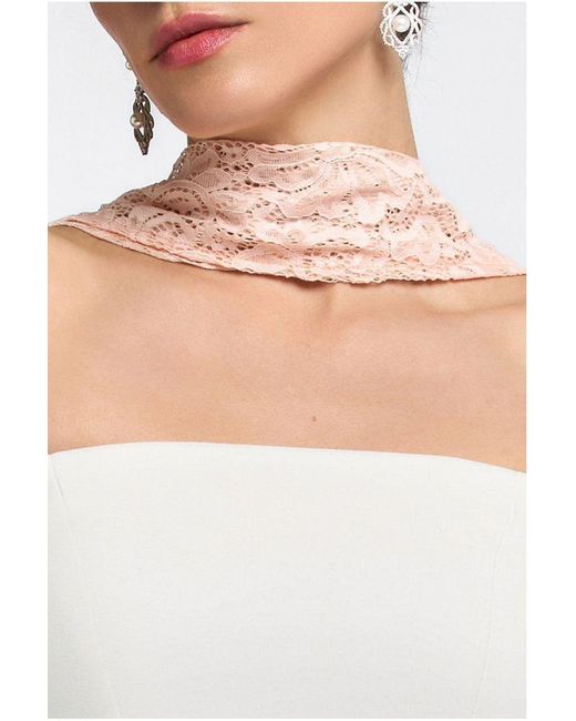 Goddiva Natural Floral Lace Scarf