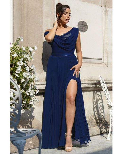 goddiva one shoulder evening maxi dress product info and reviews Wholesale One Shoulder Scuba Crepe Evening Maxi Dress – City Goddess