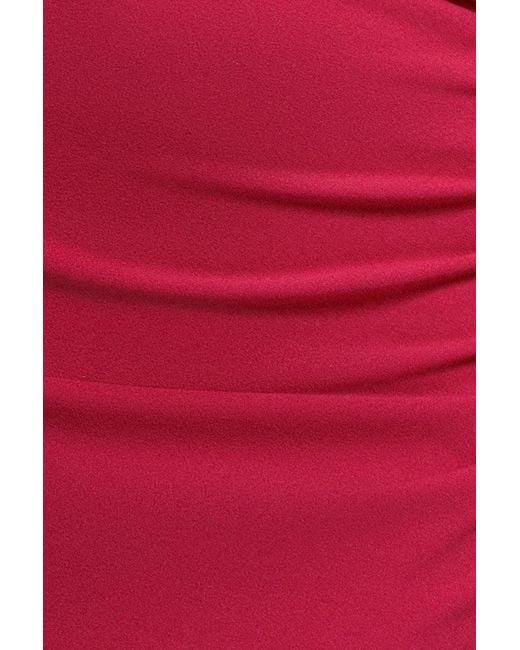 Goddiva Pink One Shoulder Satin Band Bodycon Midi Dress