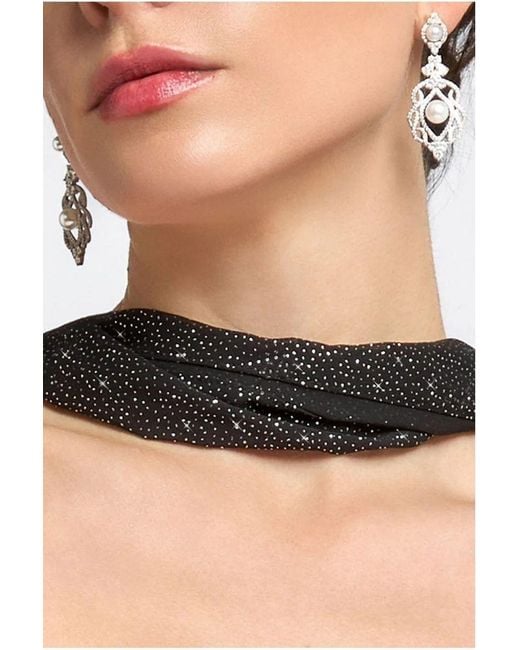 Goddiva Pink Glitter Chiffon Scarf