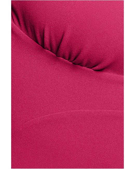 Goddiva Pink Scuba Crepe Twist Cutout Midi Dress