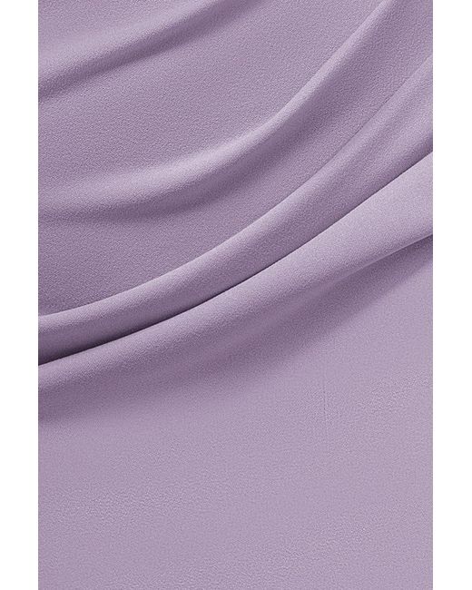 Goddiva Purple Off The Shoulder Maxi Dress With Split