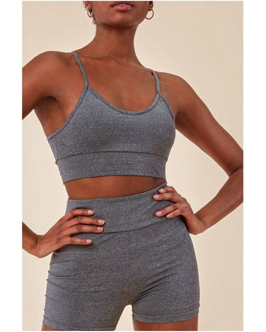 Cosmochic Natural Cropped Bralette & Cycle Short Set