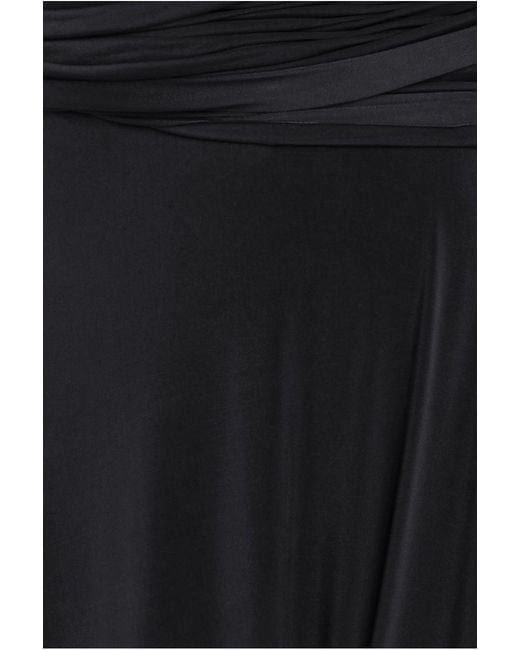 Goddiva Black Multiway Tie-Up Maxi Dress