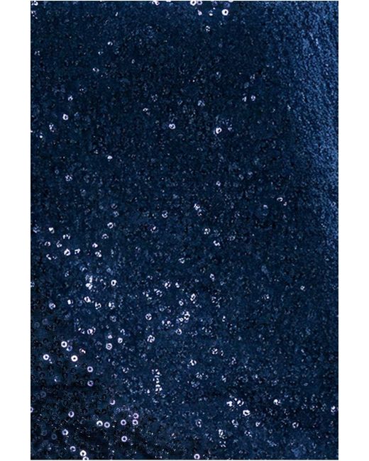 Goddiva Blue Sequin Velvet Jumper