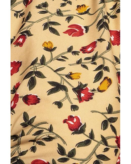 City Goddess Natural Floral Print Shirt Dress