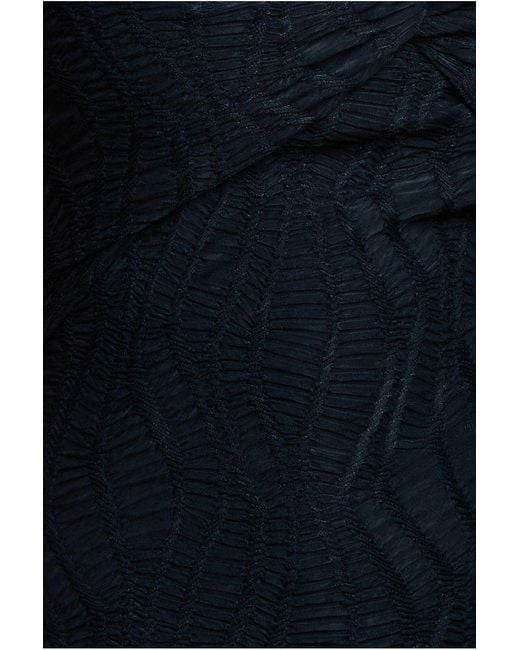 Goddiva Blue Front Knot Twist Maxi Dress