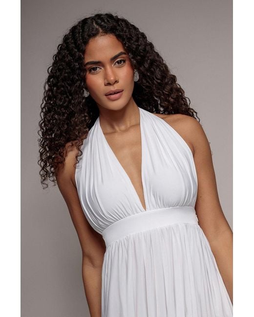 Goddiva Gray Soft Touch Multiway Skater Mini Dress