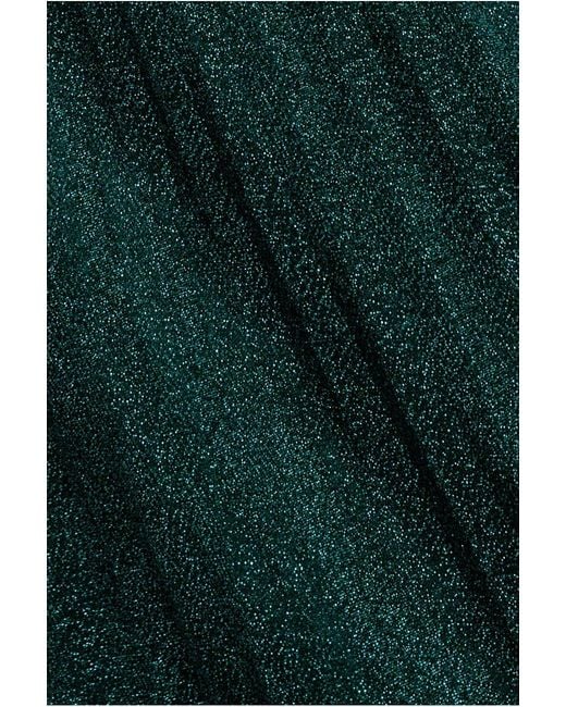 Goddiva Green Bardot Pleated Skirt Maxi