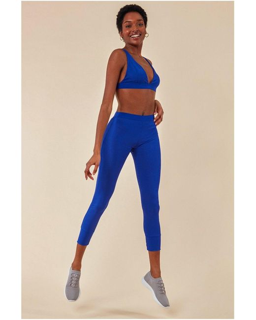 Cosmochic Blue Bralette & Legging Workout Lounge Set
