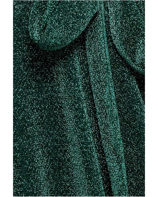 Goddiva Green Cross Over Sleeveless Mini Skater Dress