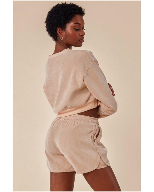 Cosmochic Natural Oversized Cropped Jumper & Short Set