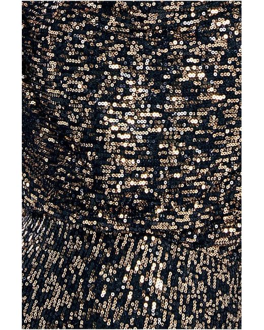Goddiva Black Sequin Cowl Maxi Dress