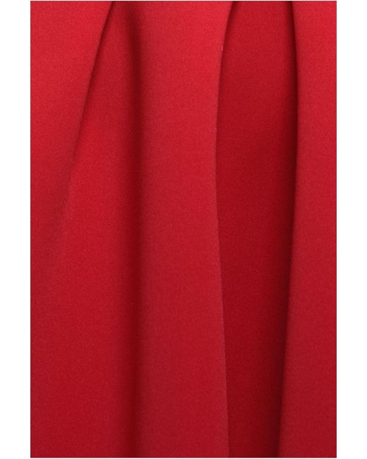 Goddiva Red Scuba Foam Skater Midi Dress