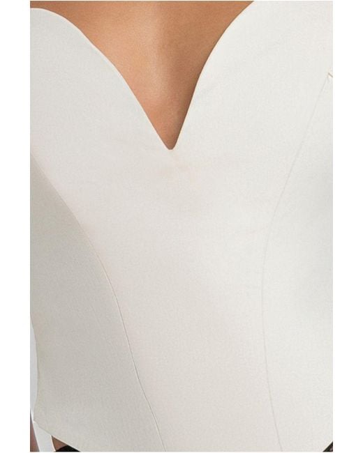 Goddiva Brown Bardot Corset Top
