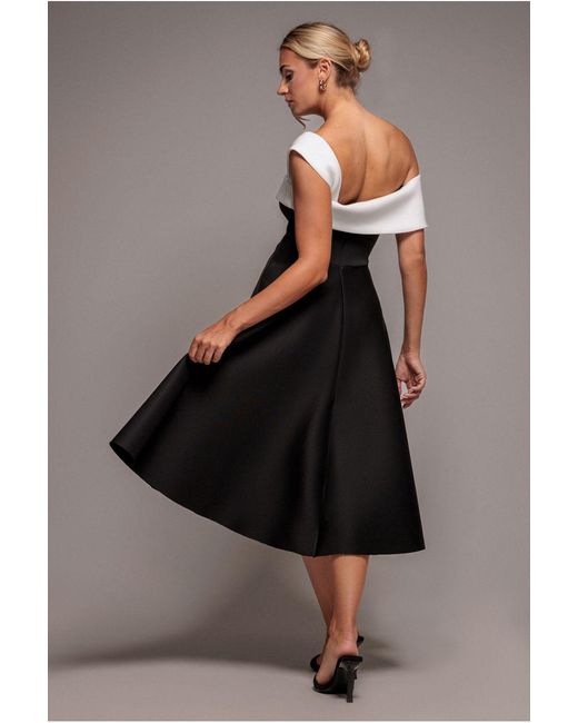 Goddiva Multicolor One Shoulder A Line Midi Dress