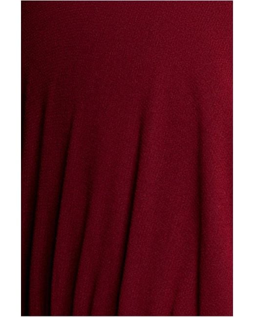Goddiva Red Sustainable Chiffon Flutter Sleeve Wrap Maxi Dress