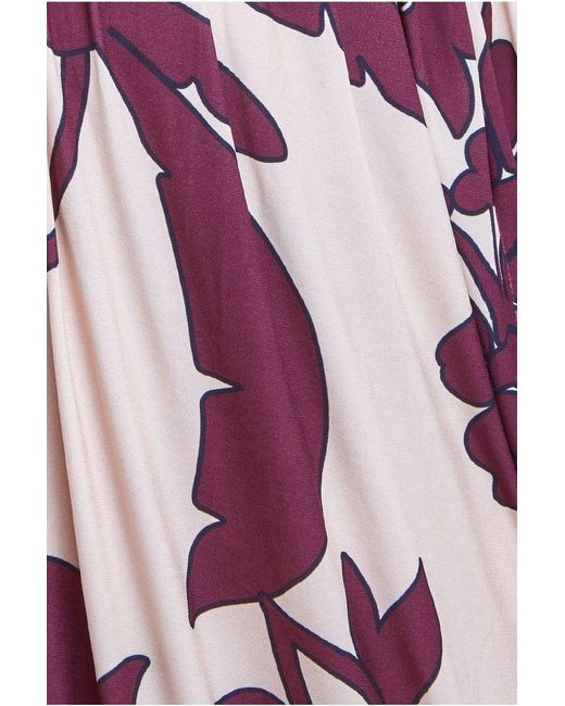 Goddiva Pink Maternity Leaf Print Flutter Sleeve Maxi Dress