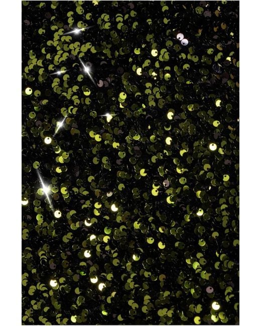 Goddiva Green Sequin Velvet Bardot Evening Maxi Dress