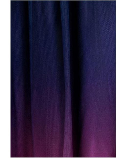 Goddiva Pink Sleeveless Ombre Pleated A-Line Maxi Dress