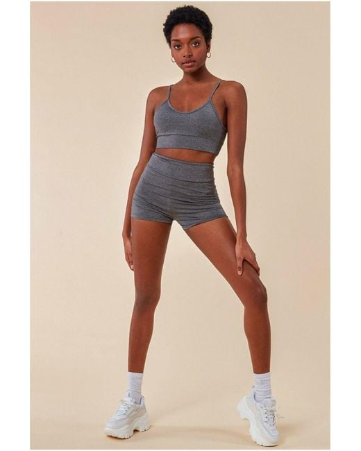 Cosmochic Natural Cropped Bralette & Cycle Short Set