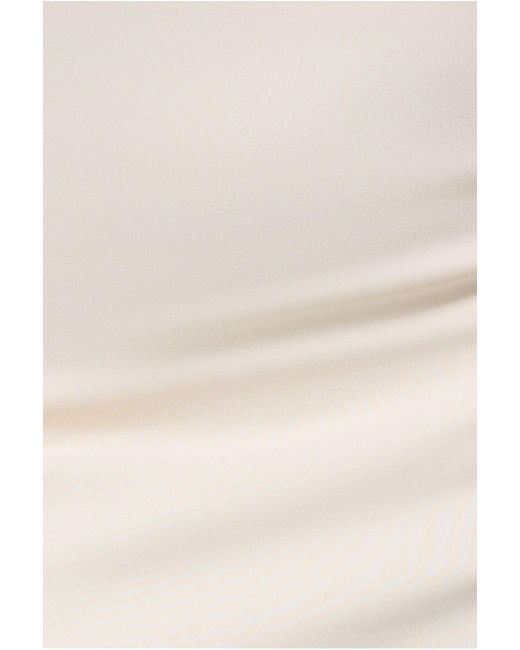 Goddiva Natural Halter Neck Puff Hem Mermaid Midaxi Dress