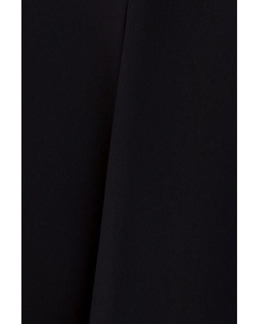 Goddiva Black Cap Sleeve Plunging V-Neckline Skater Mini Dress