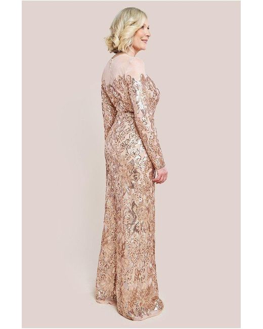 diva pink lace floral maxi dress Daisy Organza Floral Maxi Dress- Pink L by LaMeera Moda main image 0