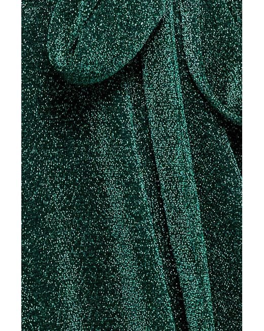 Goddiva Green Cross Over Sleeveless Mini Skater Dress