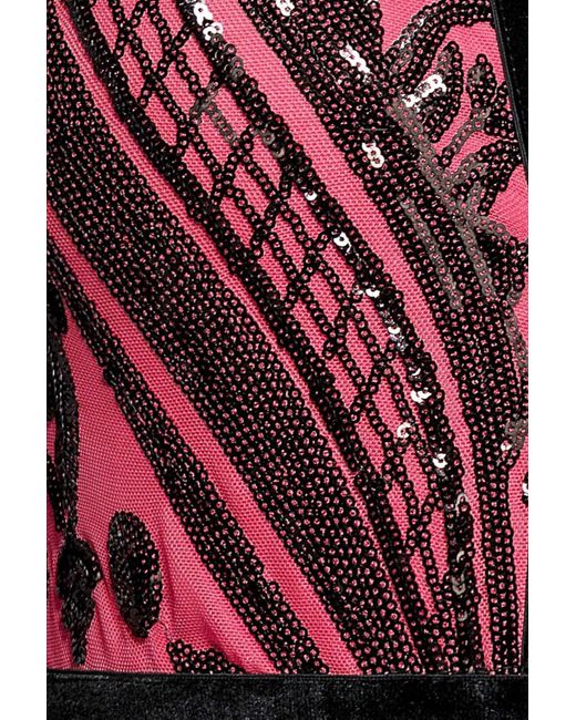 Goddiva Multicolor Deep V Neck Sequin Embroidered Jumpsuit