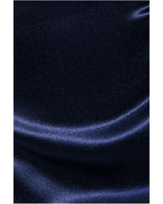 Goddiva Blue Satin Flutter Sleeve Mermaid Maxi