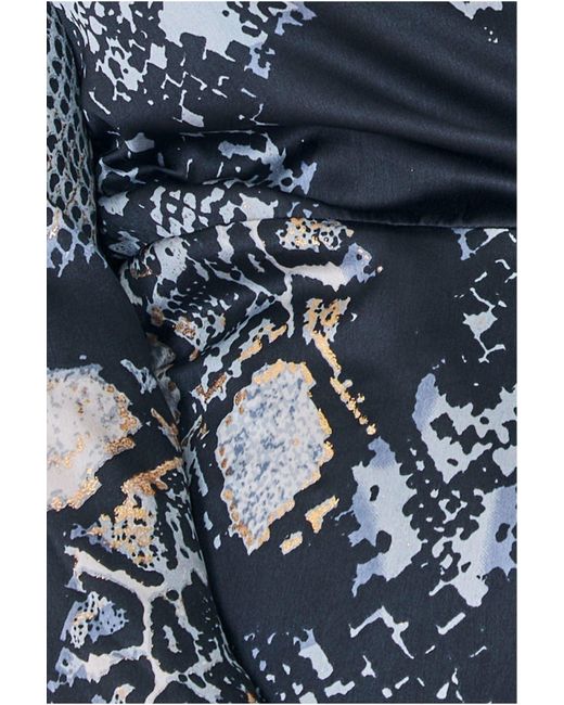 Goddiva Black Maternity Tassel Foil Print Wrap Midi