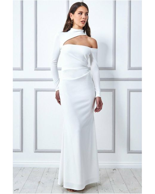 Goddiva Cutout Scuba Crepe Maxi Dress 
